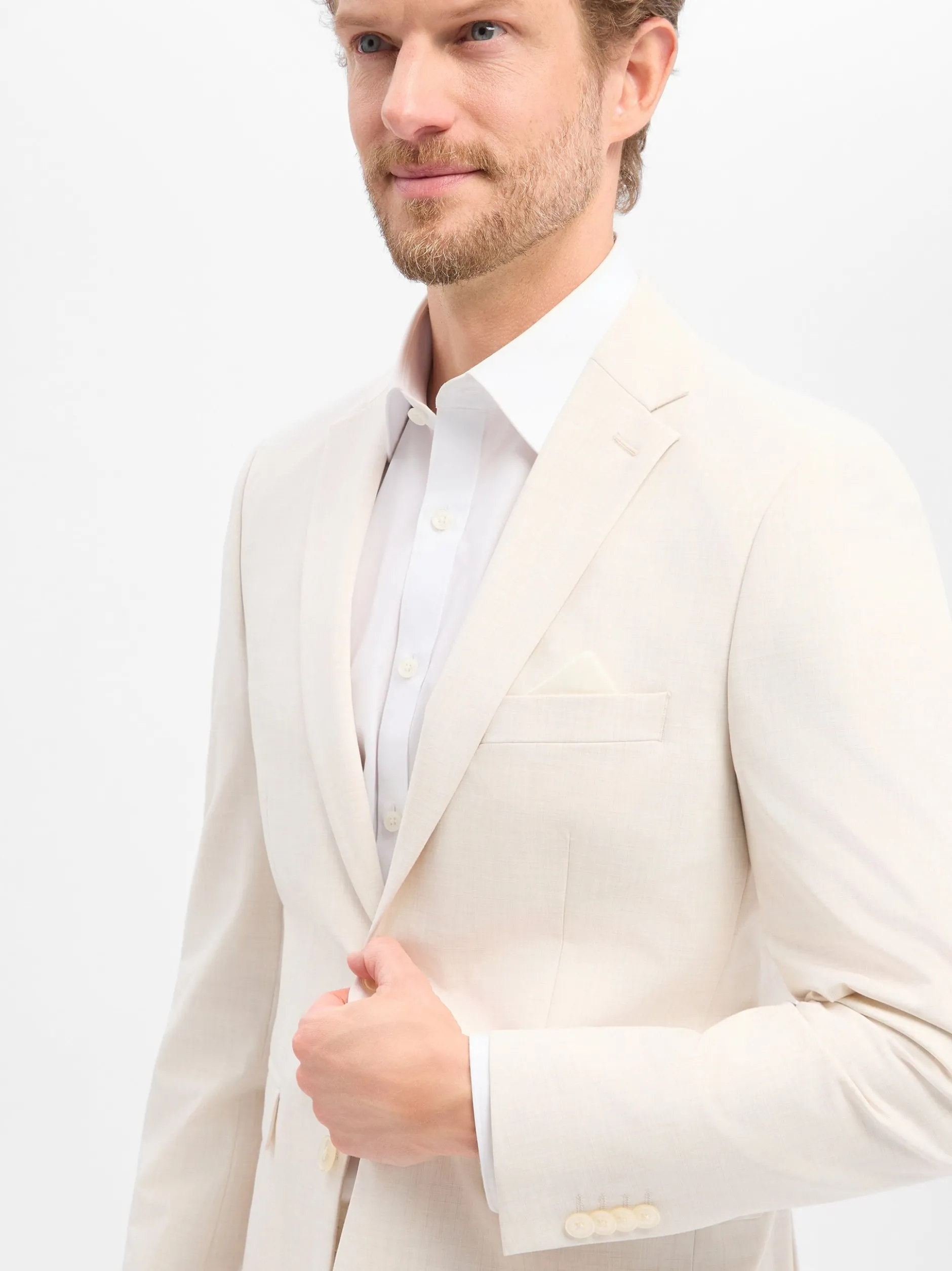 Finshley & Harding Herren Baukasten-Sakko - Steven in beige ecru
