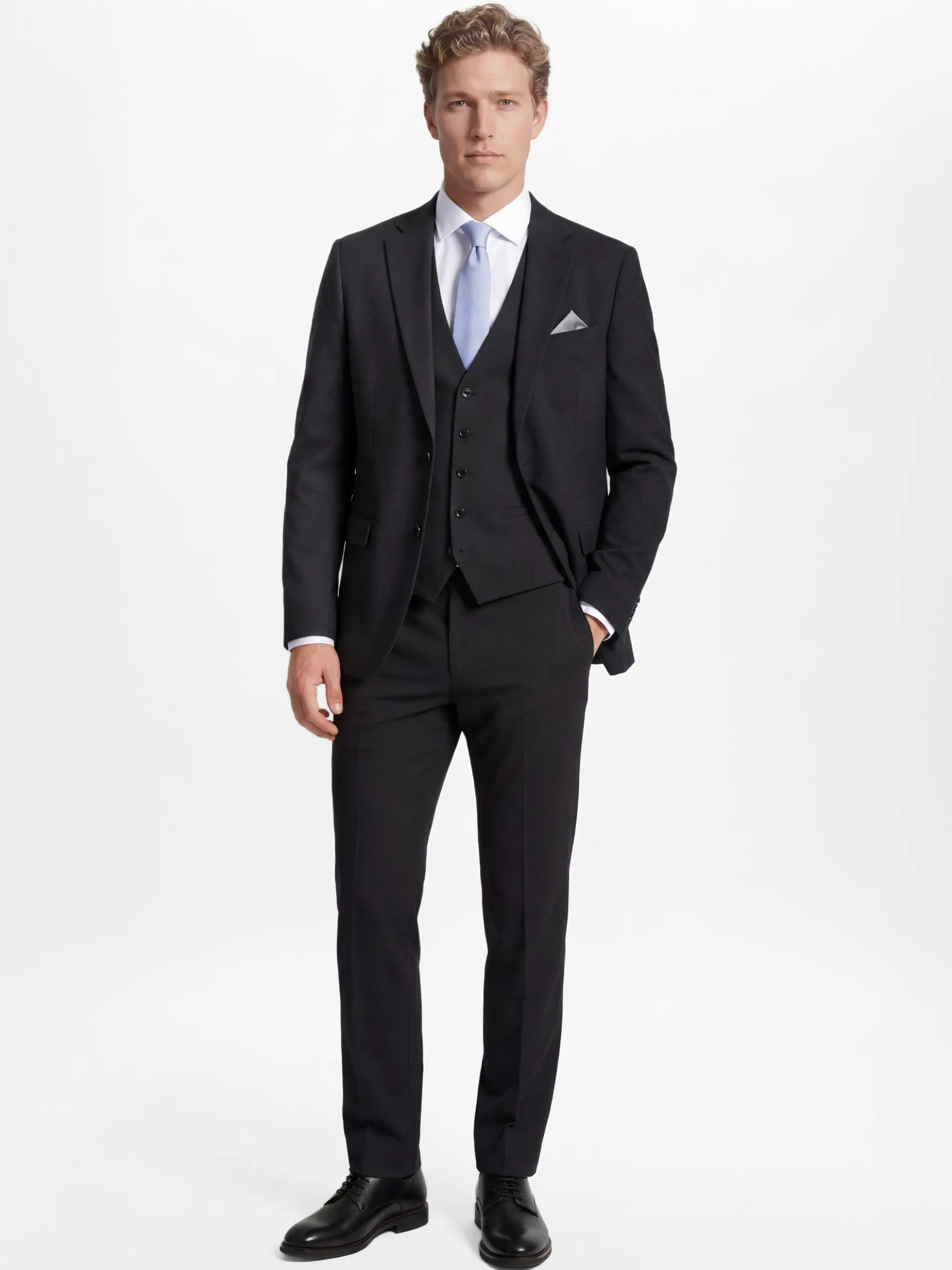 Finshley & Harding Herren Baukasten-Anzughose Modern Fit in anthrazit