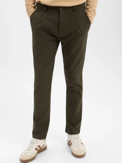 Finshley & Harding Herren Bundfaltenhose - Todd in oliv
