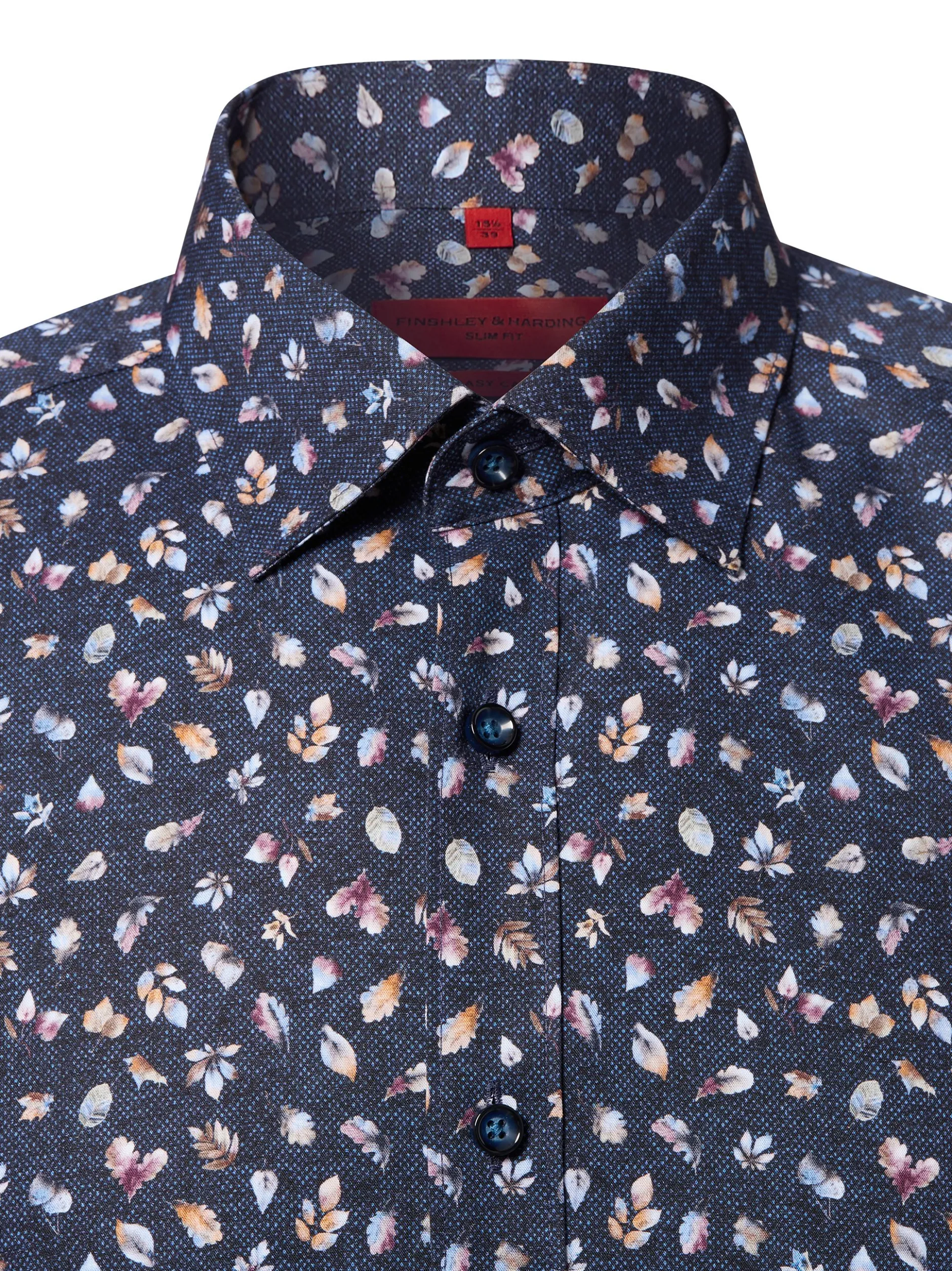 Finshley & Harding Herren Businesshemd in marine