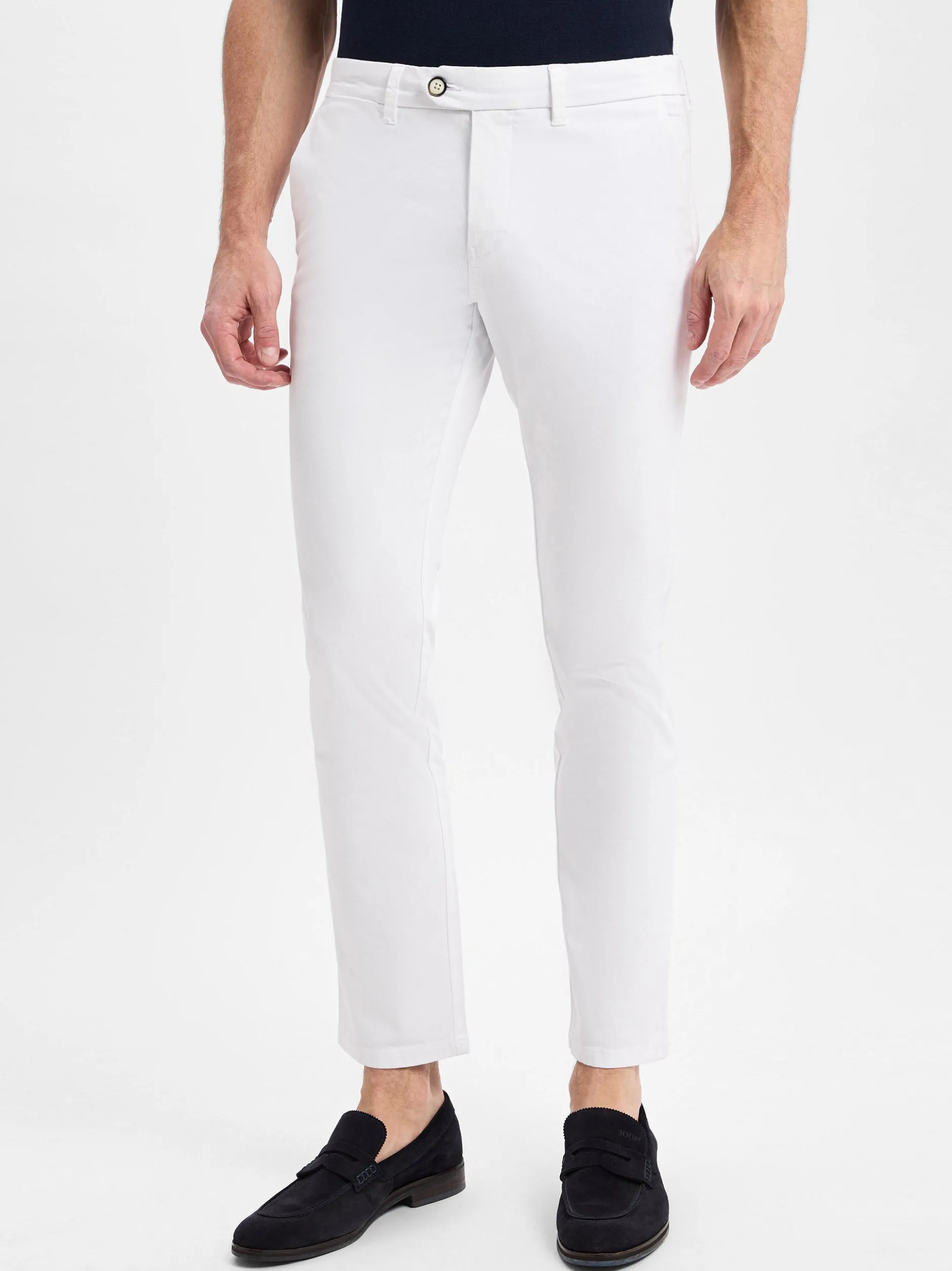 Finshley & Harding Herren Chino - Dylan in weiß