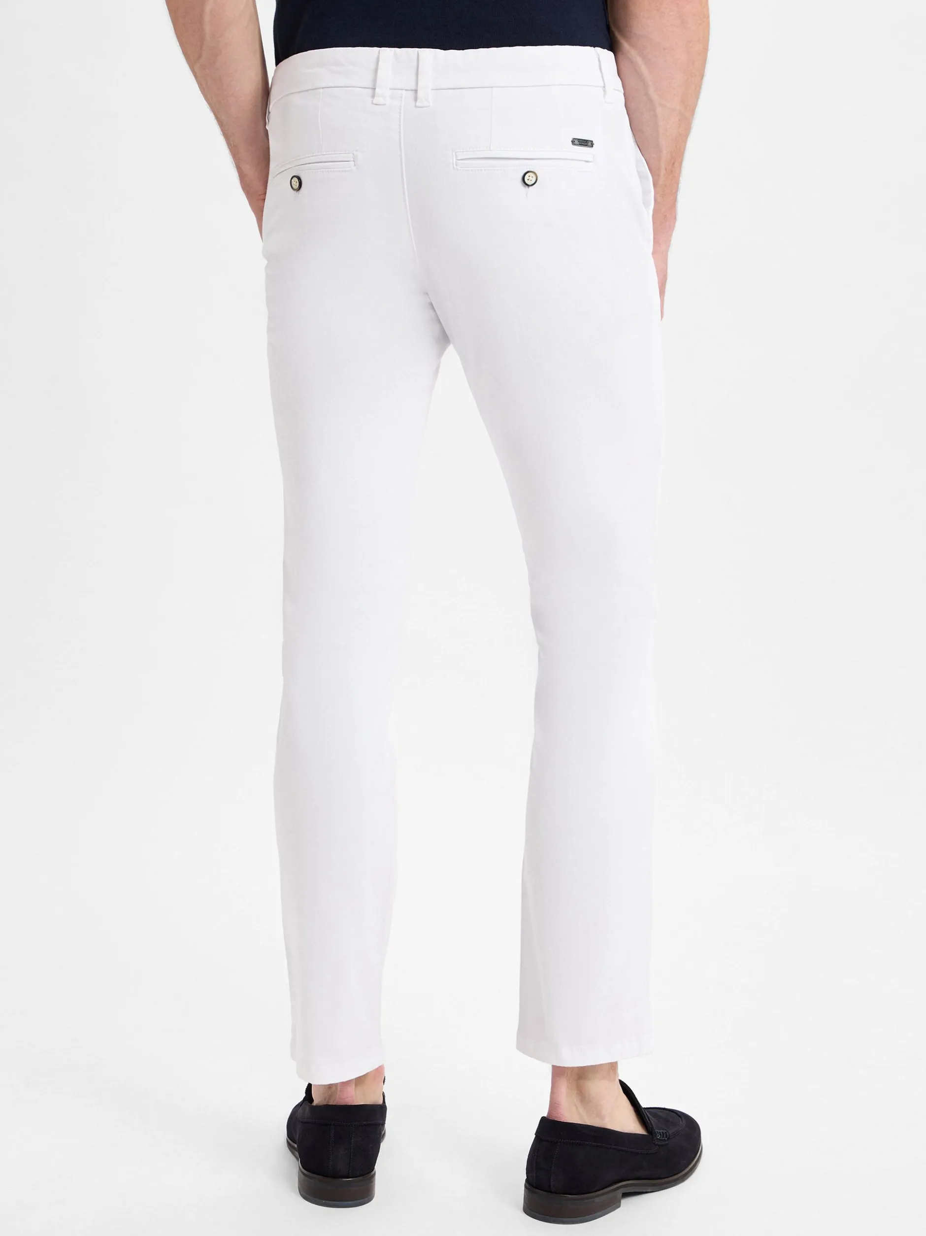Finshley & Harding Herren Chino - Dylan in weiß
