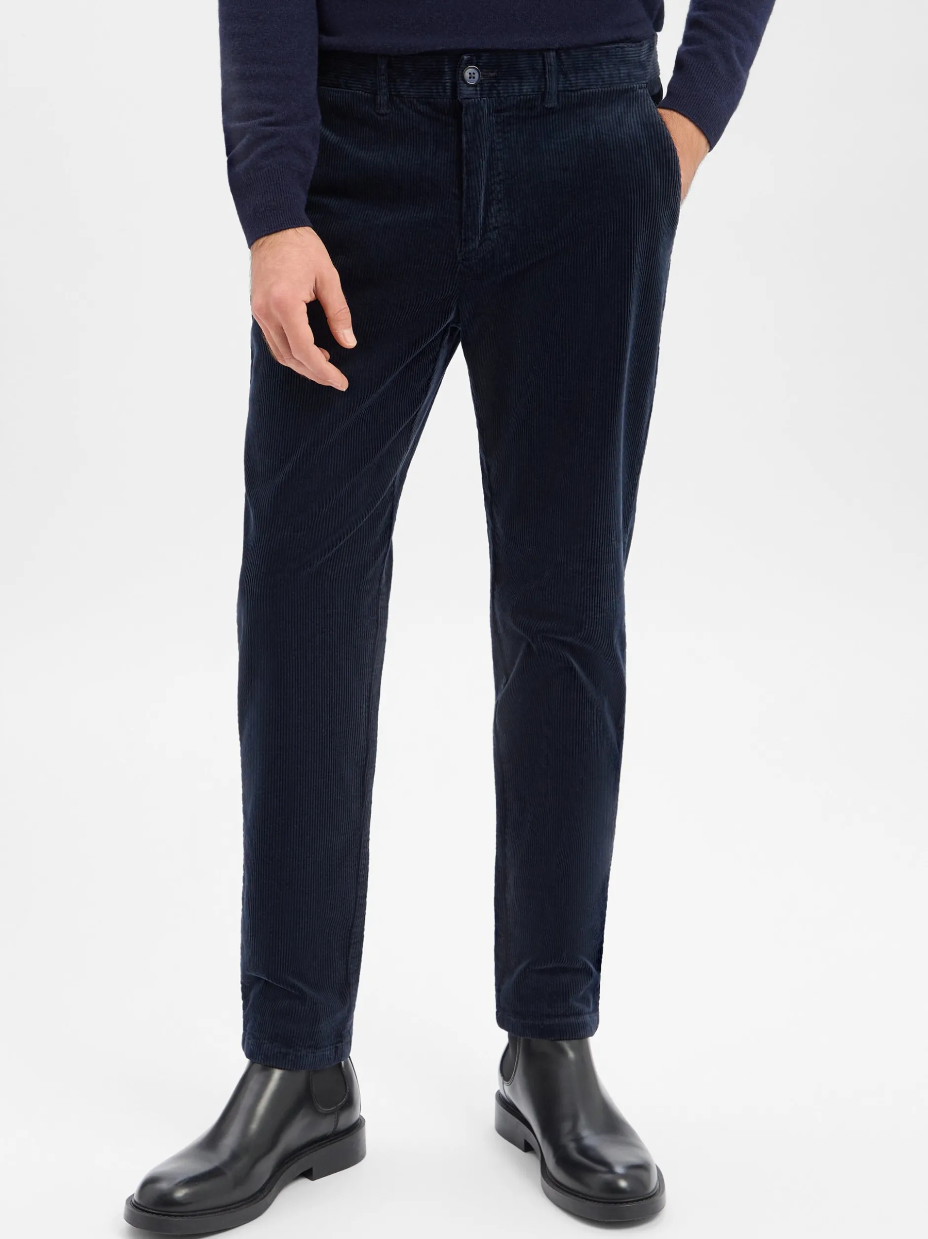 Finshley & Harding Herren Cordhose - Tyler in marine