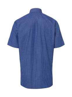 Finshley & Harding Herren Kurzarmhemd in blau marine