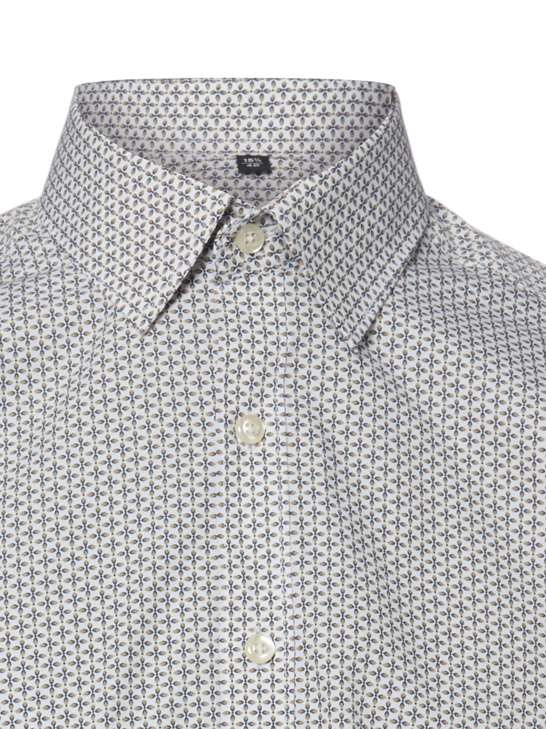 Finshley & Harding Herren Kurzarmhemd in weiß indigo