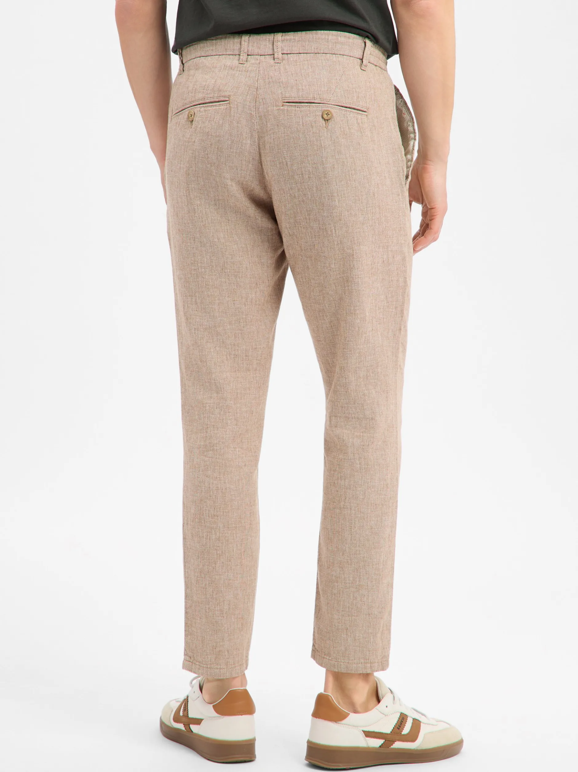 Finshley & Harding Herren Leinen-Mix-Hose - Riley in beige