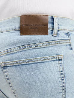 Finshley & Harding Herren Straight Fit Jeans - Ray in bleached