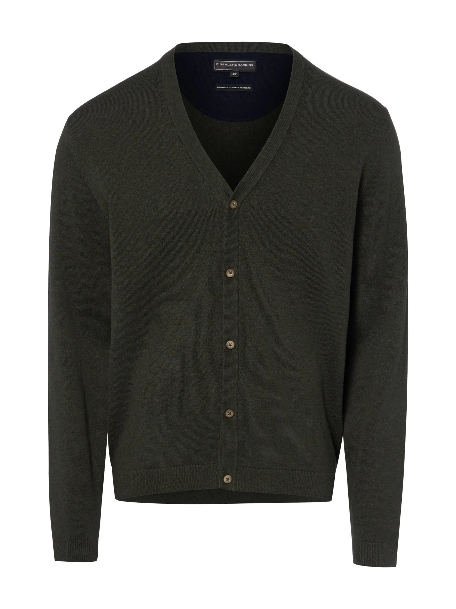 Finshley & Harding Herren Strickjacke in tanne