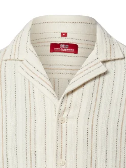 Finshley & Harding London Herren Kurzarmhemd in beige