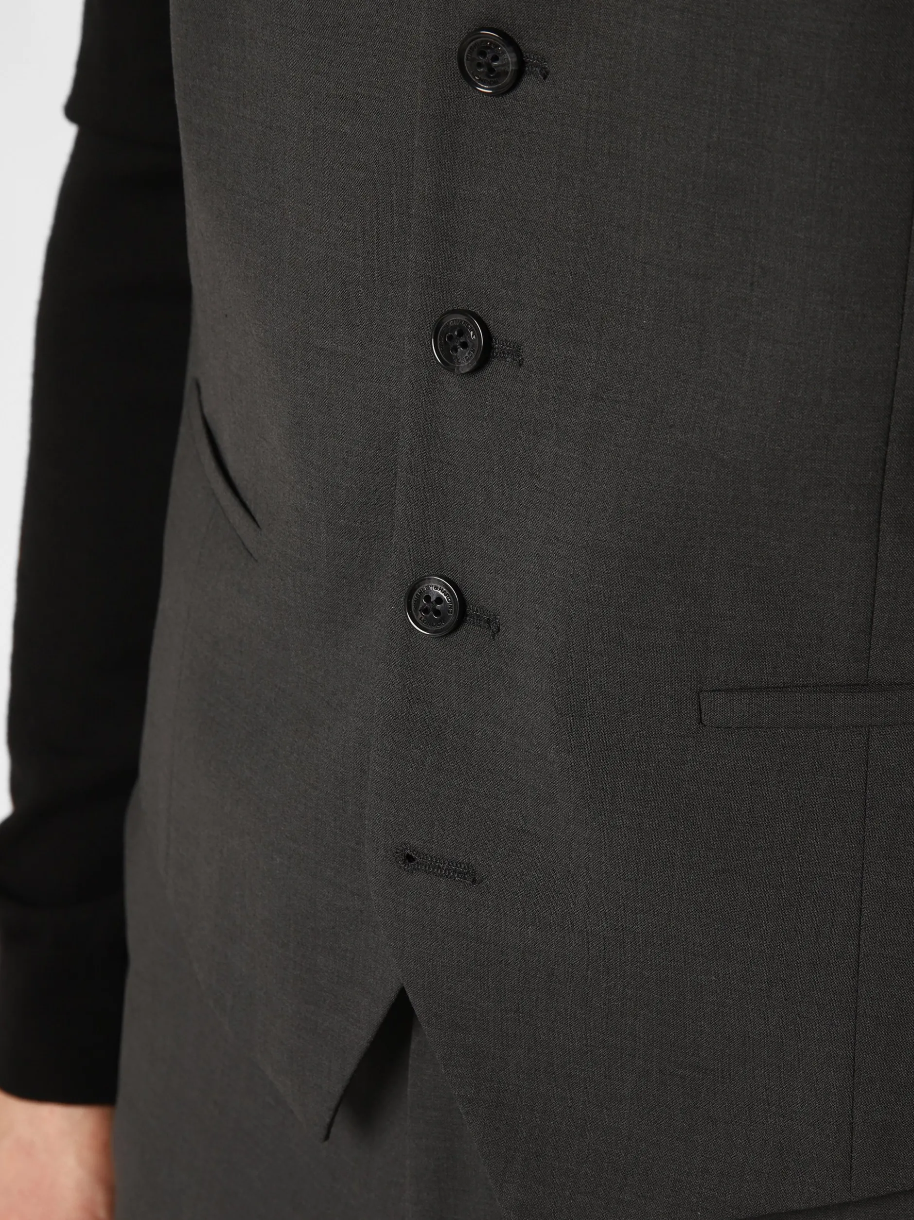 Finshley & Harding London Herren Baukasten-Weste in anthrazit