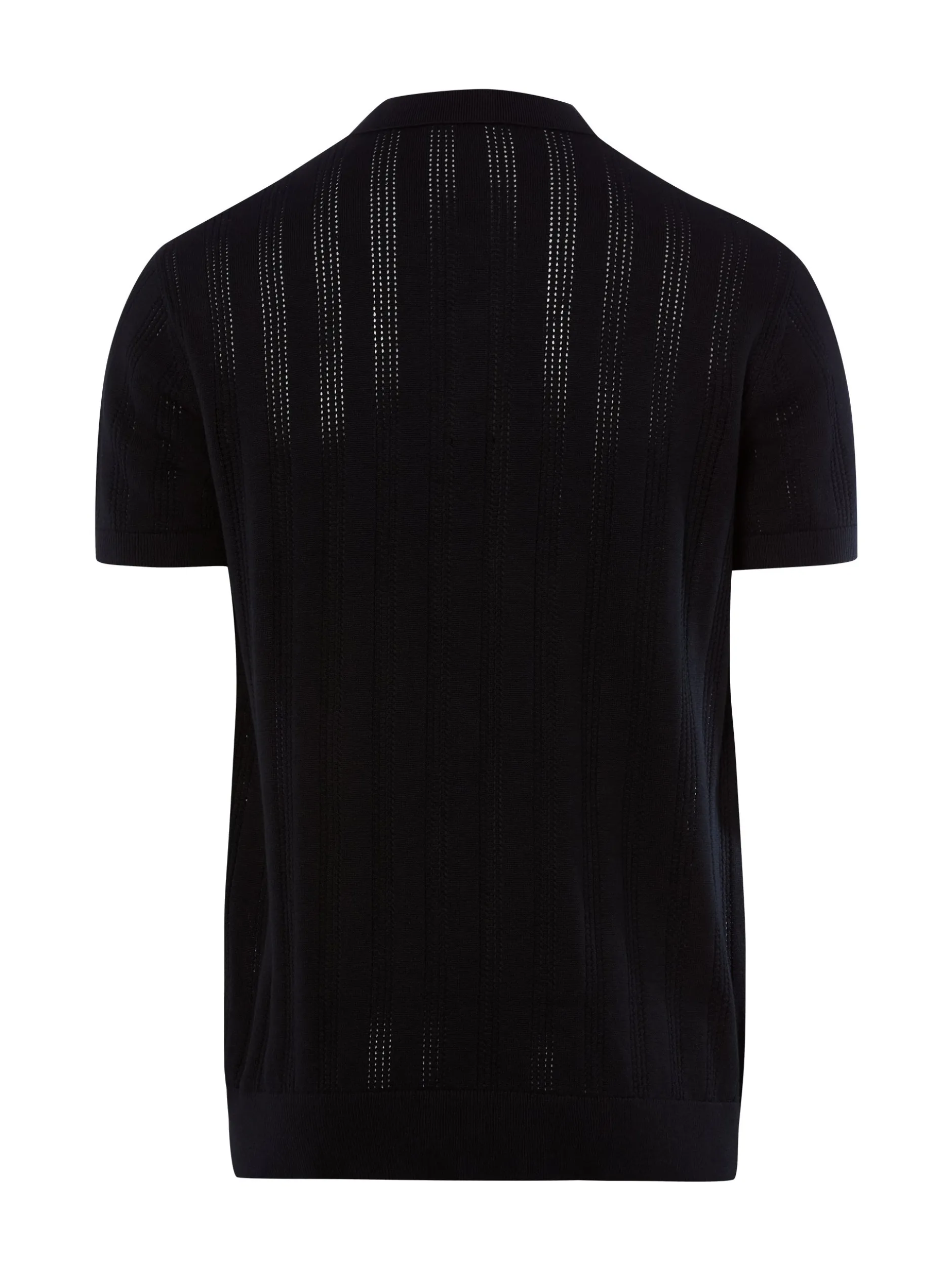 Finshley & Harding London Herren Strick-Poloshirt in marine