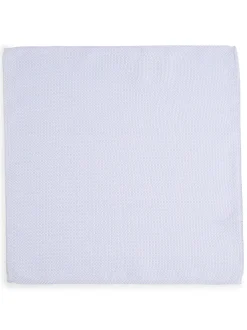Finshley & Harding London Herren Krawatte und Einstecktuch aus Seide in hellblau silber