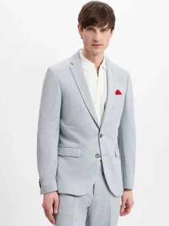 Finshley & Harding London Herren Baukasten-Sakko - Brixdon in hellgrau ecru