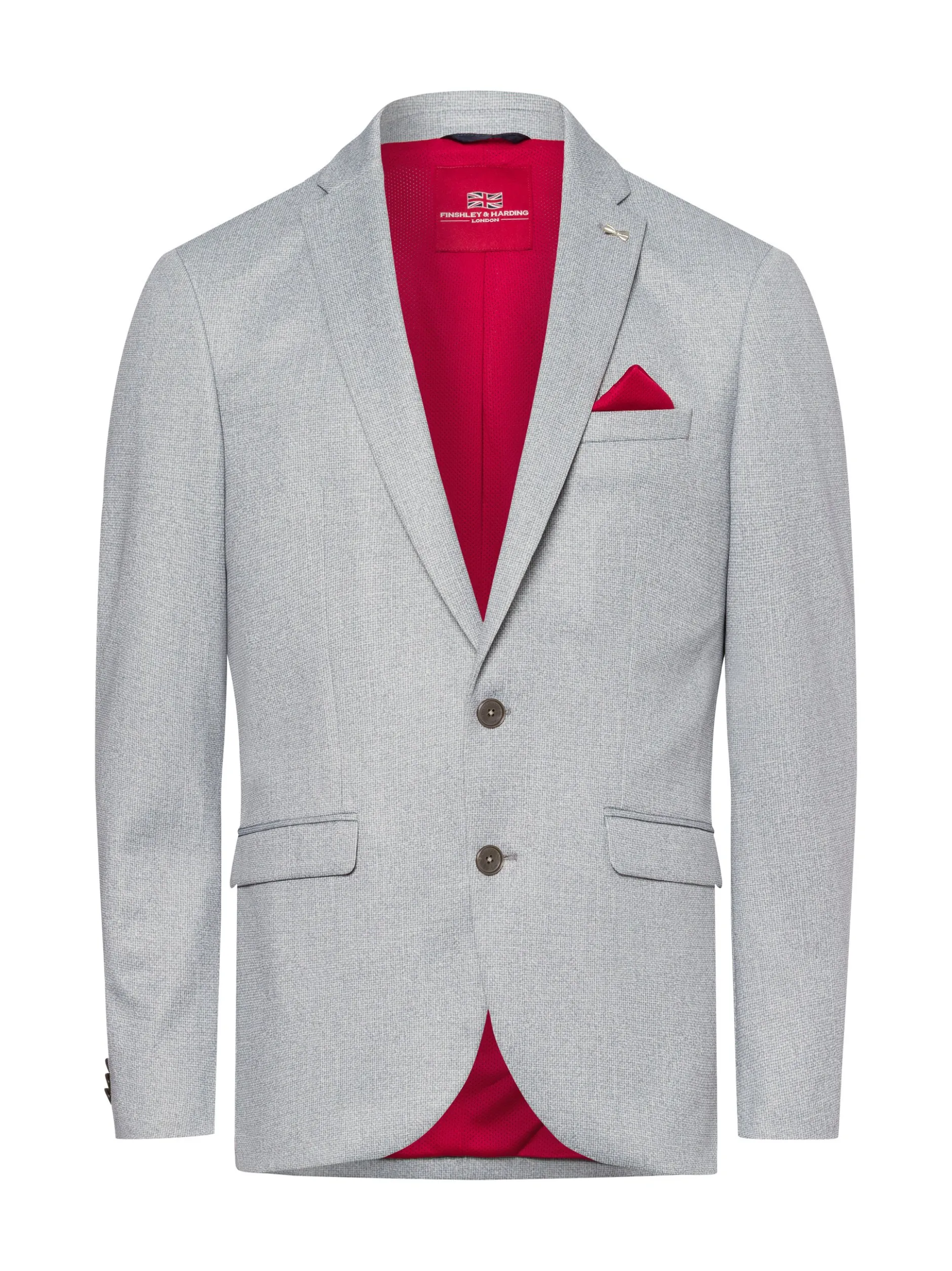 Finshley & Harding London Herren Baukasten-Sakko - Brixdon in hellgrau ecru