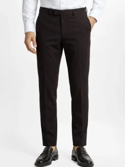 Finshley & Harding London Herren Baukasten-Hose Slim Fit - Hoxdon in schwarz