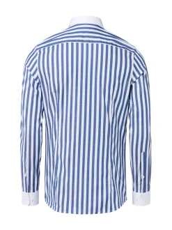 Finshley & Harding London Herren Hemd in marine weiß