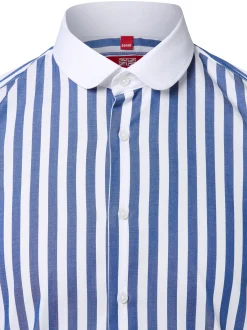Finshley & Harding London Herren Hemd in marine weiß