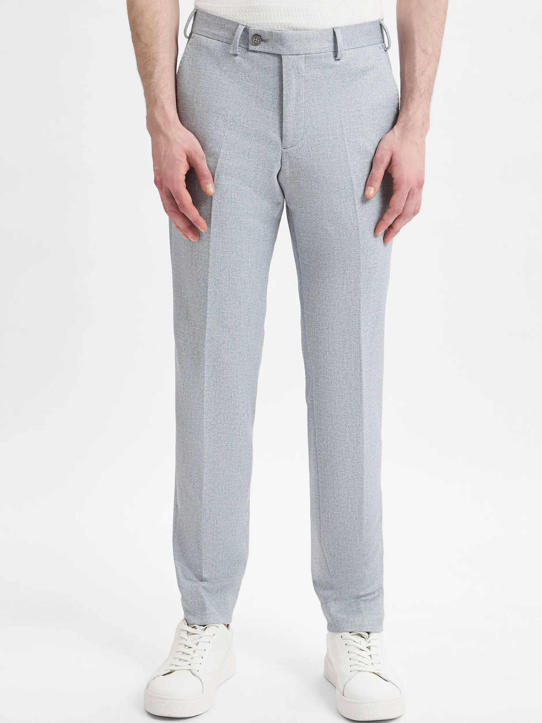 Finshley & Harding London Herren Baukasten-Hose - Hoxdon in hellgrau