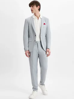 Finshley & Harding London Herren Baukasten-Hose - Hoxdon in hellgrau