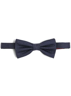 Finshley & Harding London Herren Fliege mit Seiden-Anteil in indigo