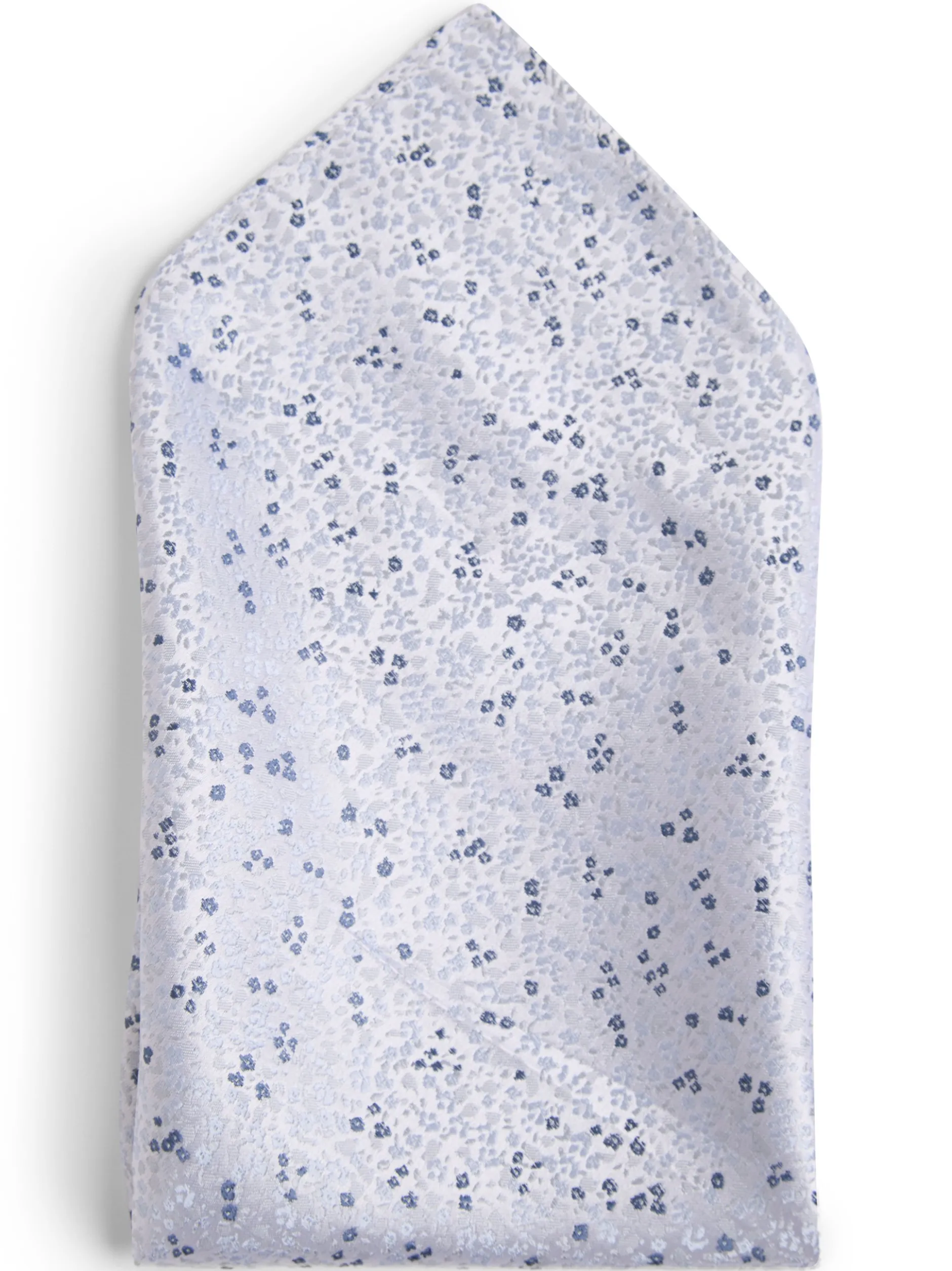 Finshley & Harding London Herren Fliege und Einstecktuch aus Seide in hellblau silber