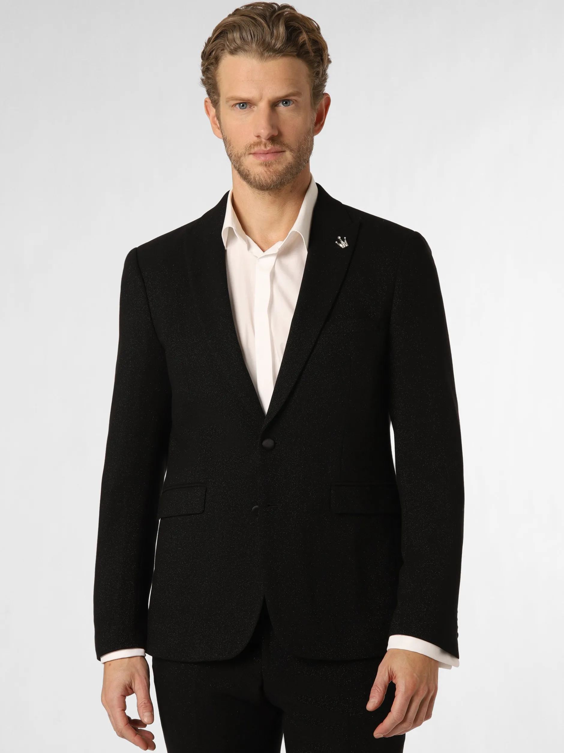 Finshley & Harding London Herren Baukasten-Sakko - Brixdon in schwarz