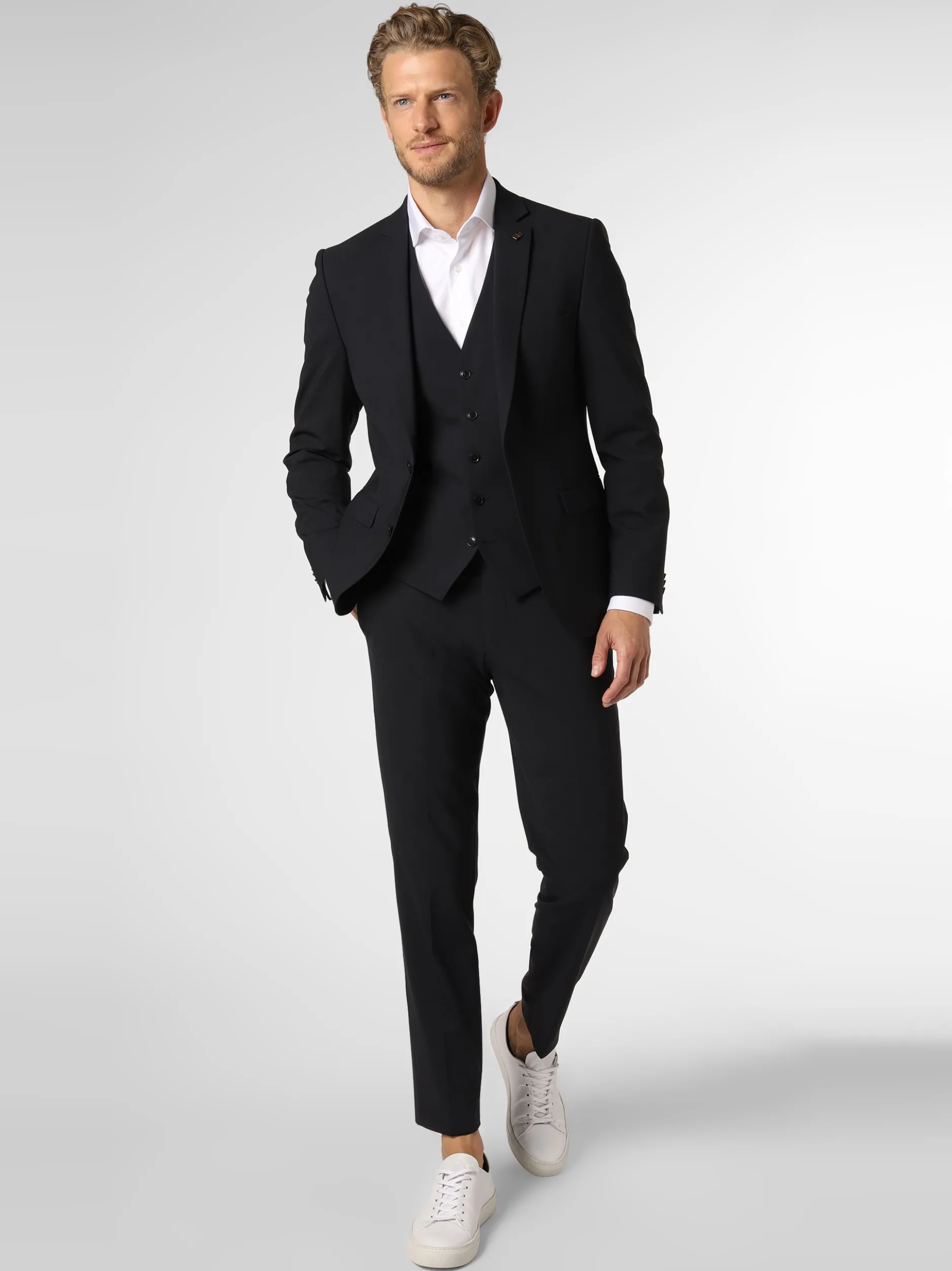 Finshley & Harding London Herren Baukasten-Hose - Hoxdon in marine