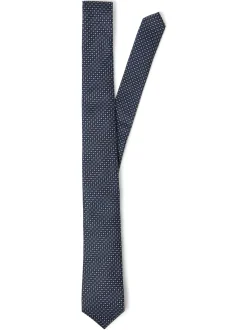 Finshley & Harding London Herren Krawatte und Einstecktuch in marine blau