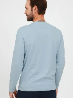 FQ1924 Herren Henleyshirt - FQRolf in blau