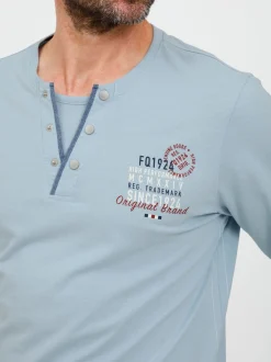 FQ1924 Herren Henleyshirt - FQRolf in blau