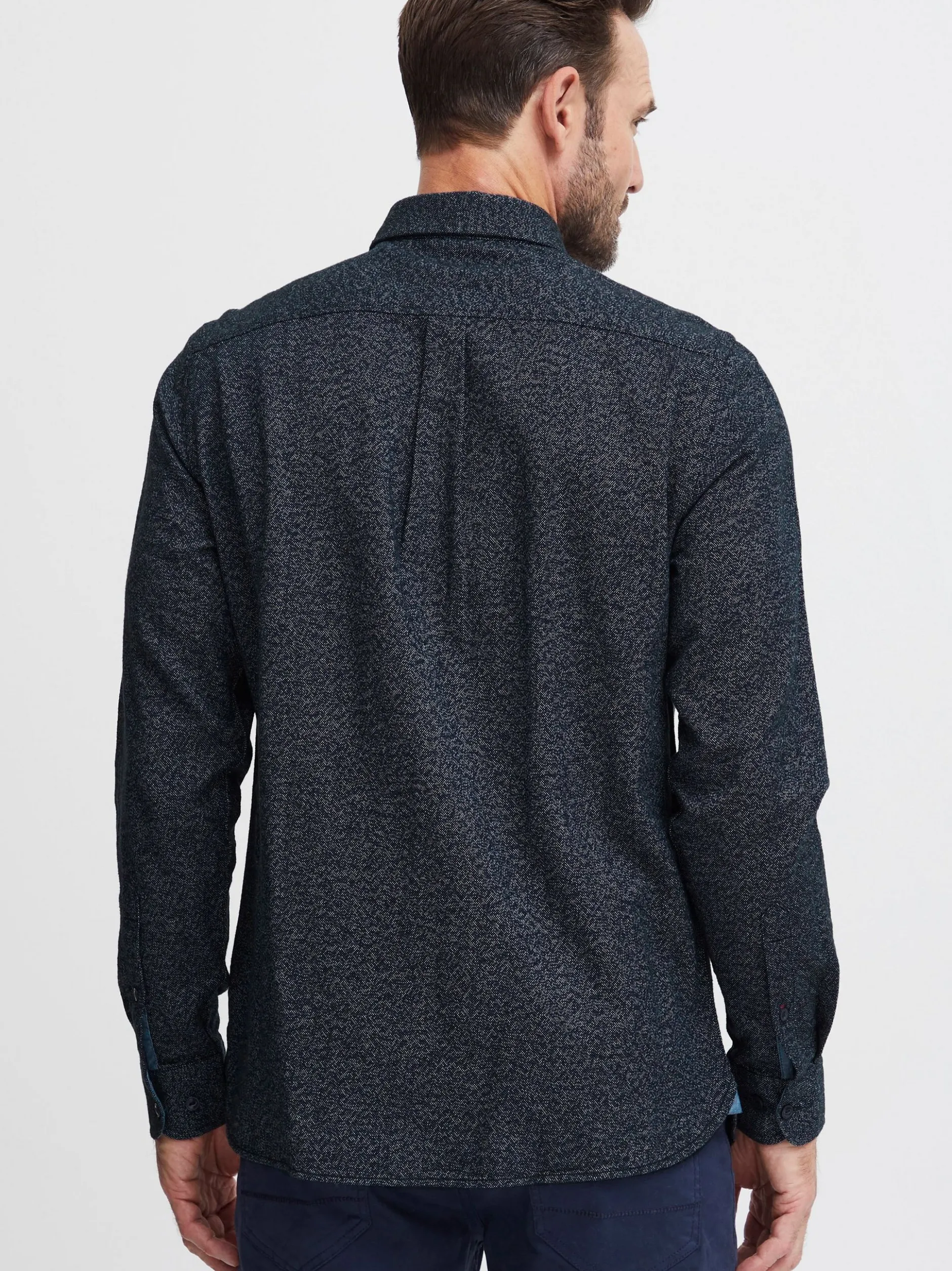 FQ1924 Herren Langarmhemd - FQSteven in marine