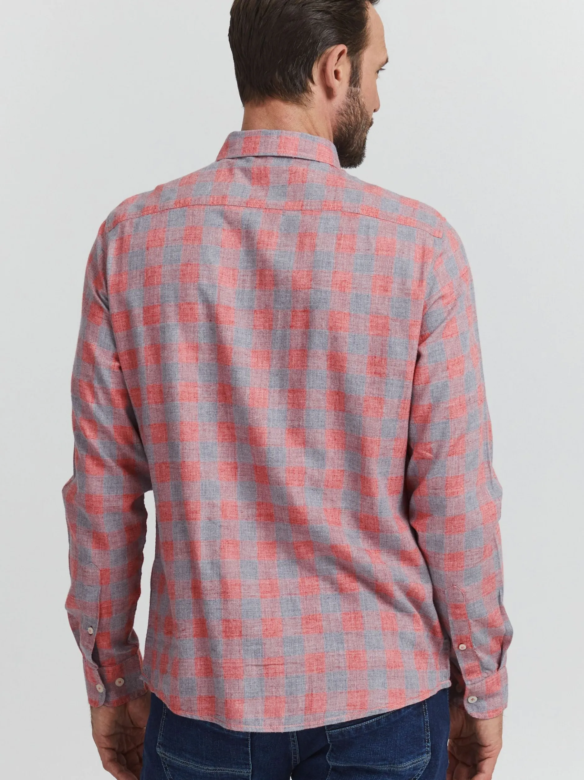 FQ1924 Herren Langarmhemd - FQYunus in rot
