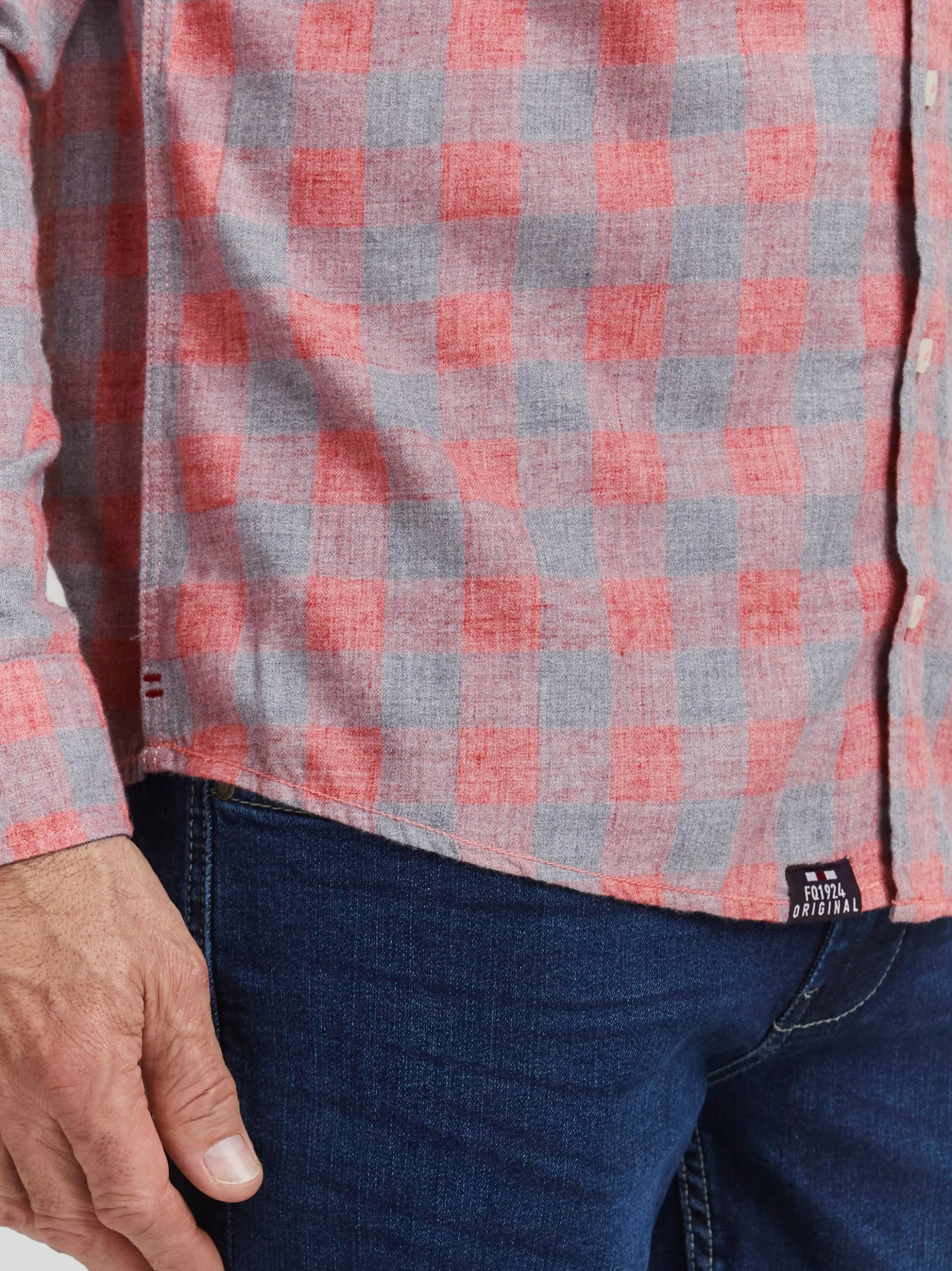 FQ1924 Herren Langarmhemd - FQYunus in rot