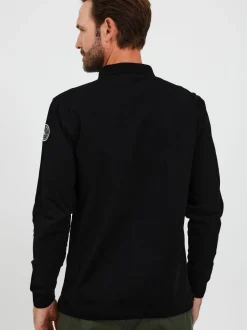 FQ1924 Herren Langarm-Poloshirt - FQRagnvald in schwarz