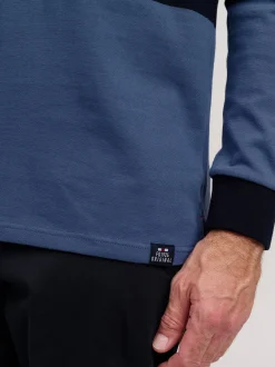 FQ1924 Herren Langarm-Poloshirt - FQMikkael in blau