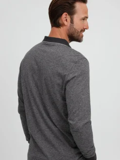 FQ1924 Herren Langarmshirt - FQPeder in anthrazit