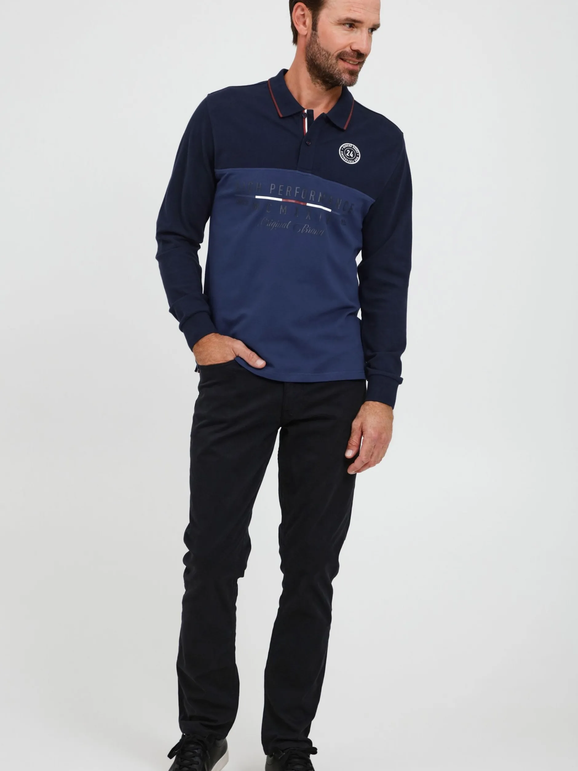FQ1924 Herren Langarmshirt - FQReidar in blau