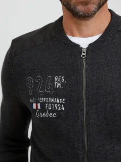 FQ1924 Herren Strickjacke - FQErland in anthrazit