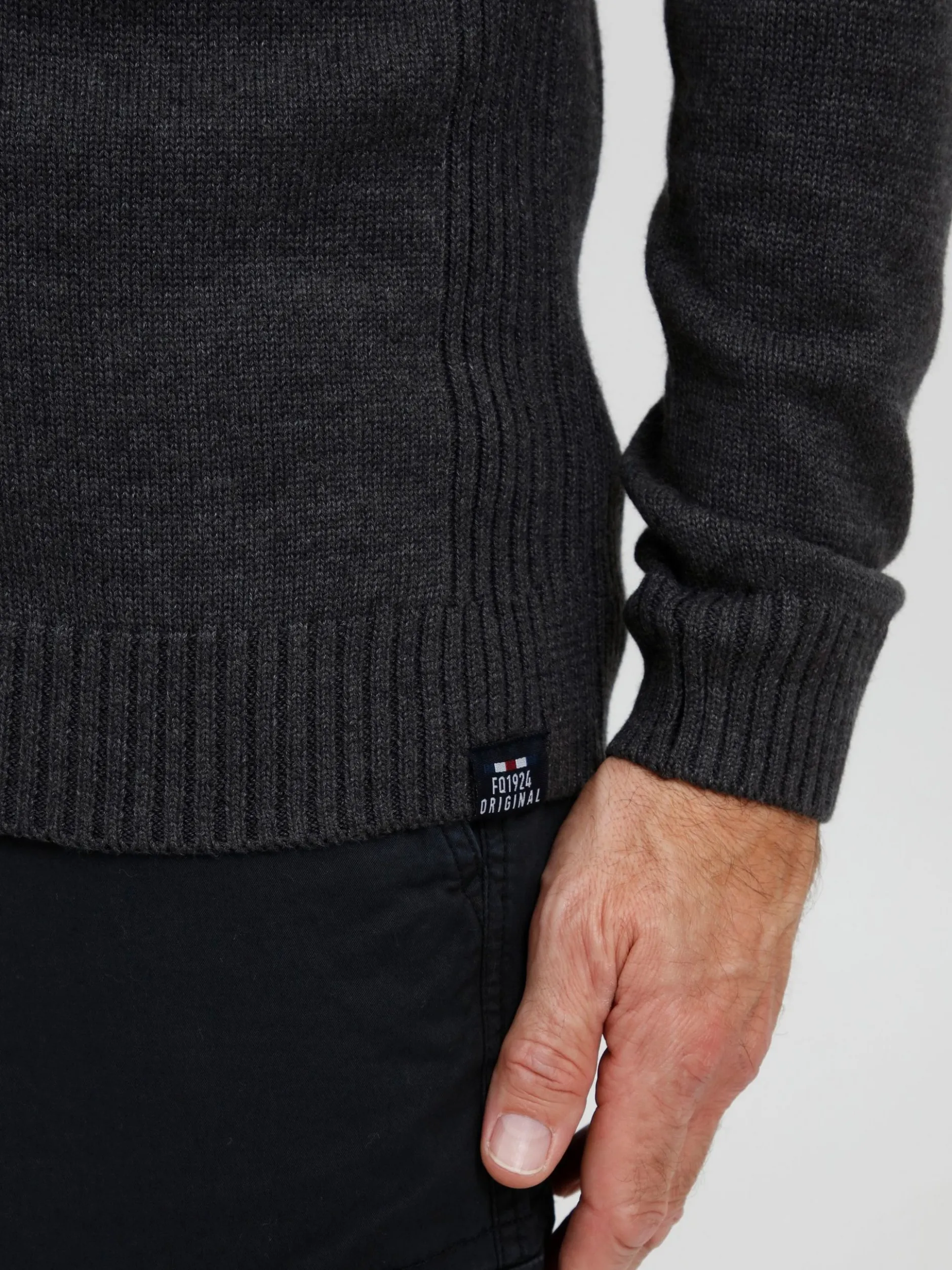 FQ1924 Herren Strickjacke - FQErland in anthrazit