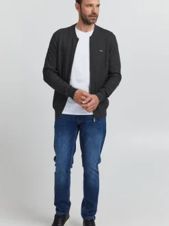 FQ1924 Herren Strickjacke - FQSabato in anthrazit
