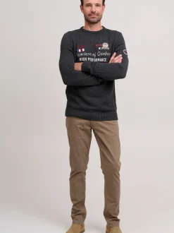 FQ1924 Herren Strickpullover - FQErlo in anthrazit