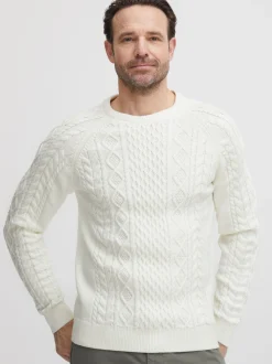 FQ1924 Herren Strickpullover - FQKyle in weiß