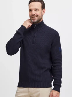 FQ1924 Herren Strickpullover - FQKyle in blau