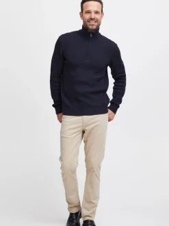 FQ1924 Herren Strickpullover - FQKyle in blau