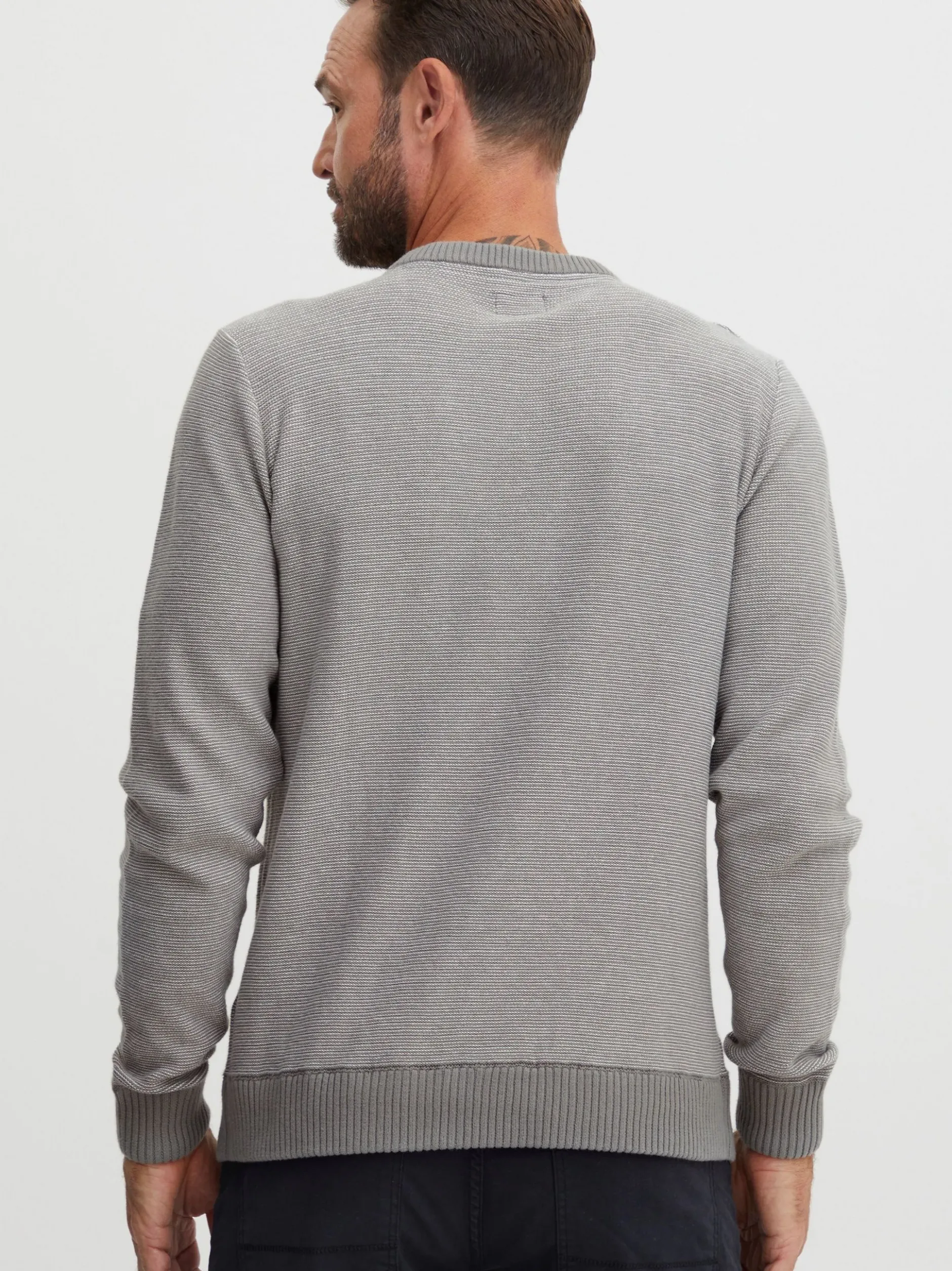 FQ1924 Herren Strickpullover - FQLeon in grau