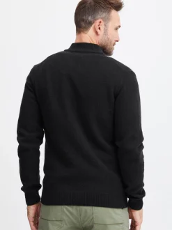 FQ1924 Herren Wollpullover - FQKyle in schwarz