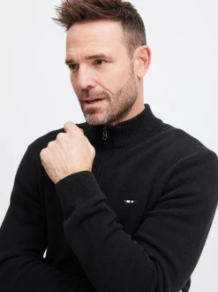 FQ1924 Herren Wollpullover - FQKyle in schwarz