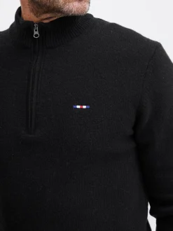 FQ1924 Herren Wollpullover - FQKyle in schwarz