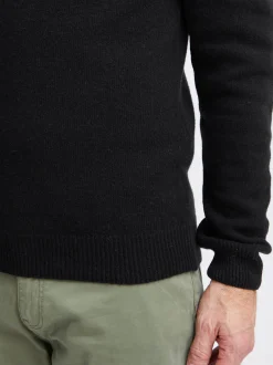 FQ1924 Herren Wollpullover - FQKyle in schwarz