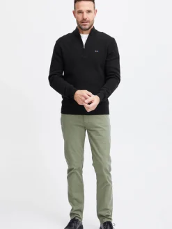 FQ1924 Herren Wollpullover - FQKyle in schwarz